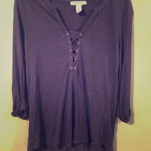 Whit house black market lace front top